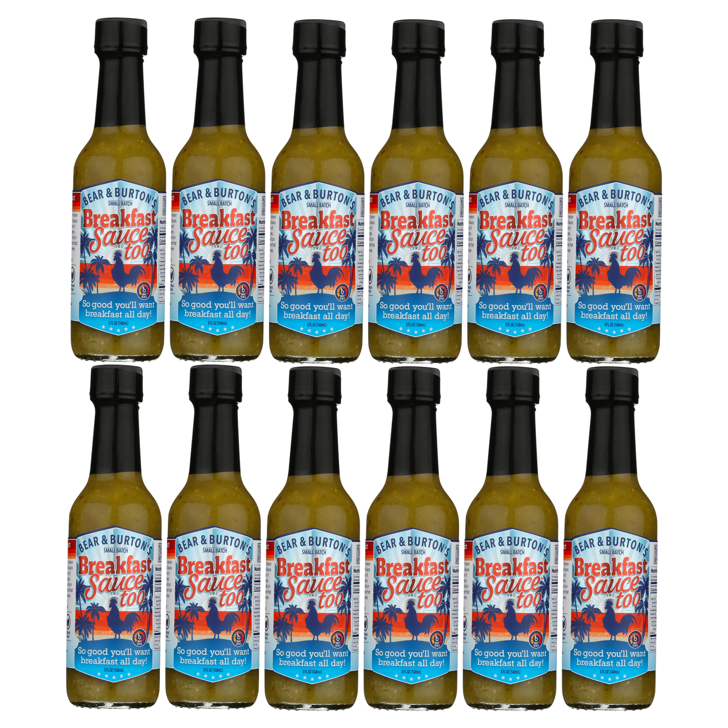 Bear & Burton's Breakfast Sauce Too 5oz Bottles (12 Pack)
