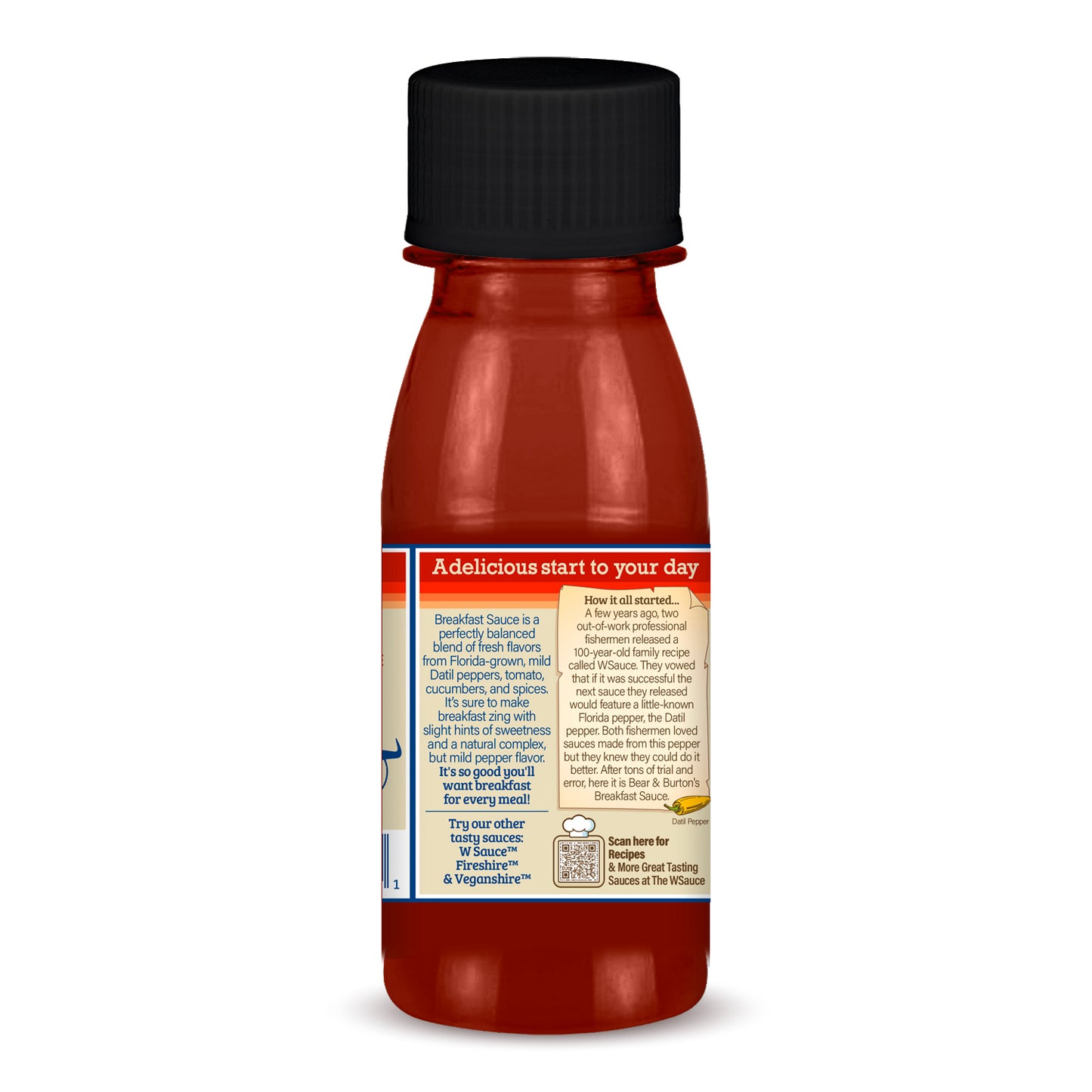 Case of Bear & Burton's Breakfast Sauce 2 fl. oz. Mini Bottles